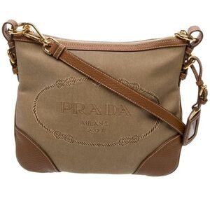 Prada canvas crossbody bag